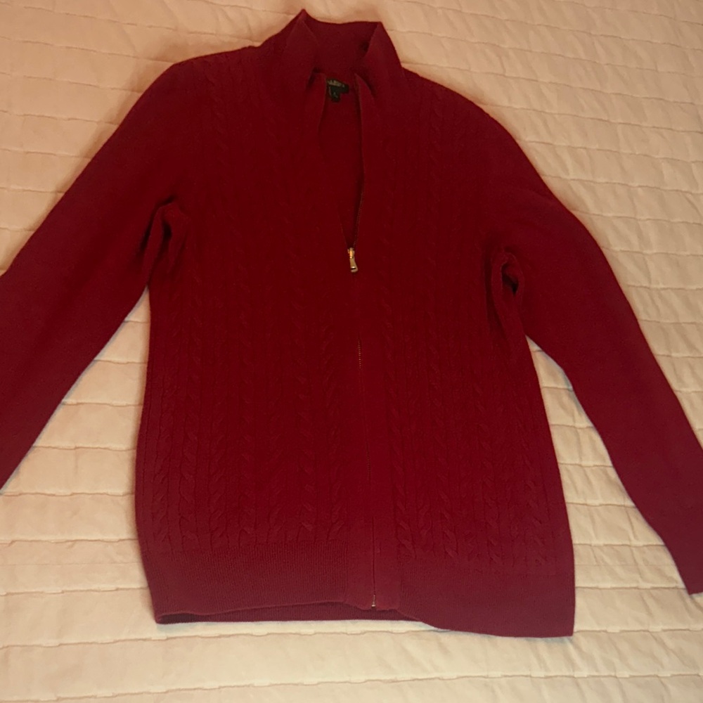 Talbots Cherry Red Knit Sweater